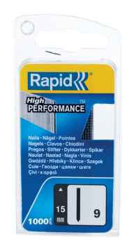 Rapid Zımba Çivisi 9 Serisi 15 mm Galvaniz Kaplı (1 Pkt/1000 Adet)