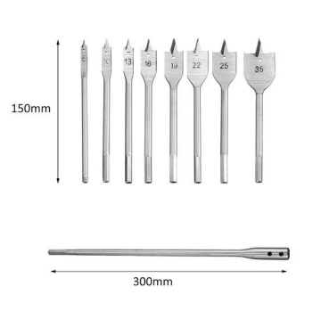 5325 Uzatmalı Ahşap Delici Kelebek Yaprak Matkap Uç Seti 10 Parça