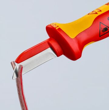 KNIPEX VDE 1000 Volt Kablo İzole Sıyırma Bıcağı 190 mm (9854)