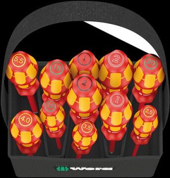 WERA KraftForm 2GO 100 FORM 2GO 100 11 Parça VDE 1000 Volt İzoleli  Tornavida Takımı