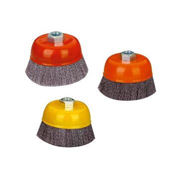 LEO Saçaklı Çanak Tel Fırça 125 mm
