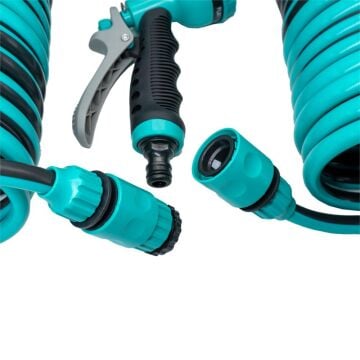 Daye DY5915S Spiral Bahçe Sulama Hortum Seti 15 mt