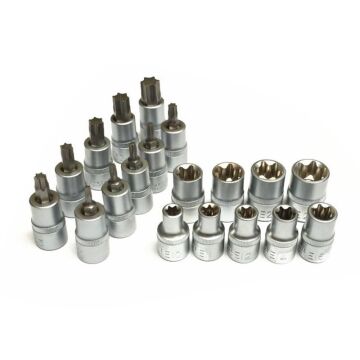 5440 1/2'' İç-Dış Torx Lokma Anahtar Takımı 19 Parça