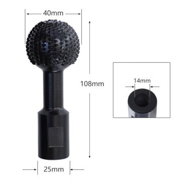5427 Avuç Taşlama İçin Ahşap İşleme Törpü, Zımpara Topu 40 mm
