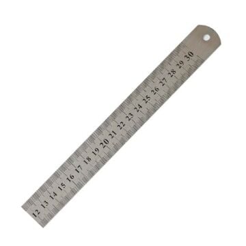 LEO Çift Taraflı Çelik Cetvel 300x25 mm