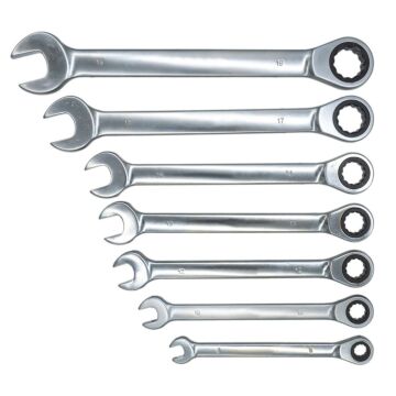 5393 Cırcır Kombine Anahtar Takımı (Düz) 7 Parça