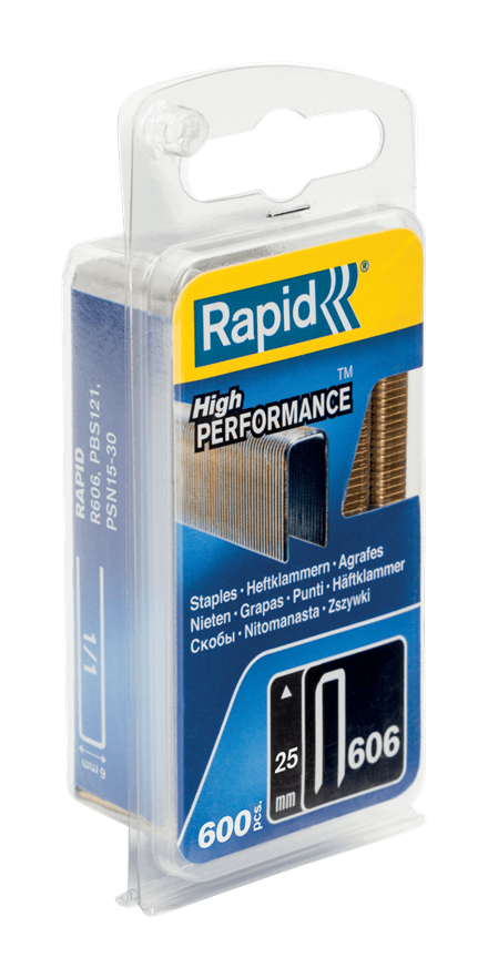 Rapid Zımba Teli 606 Serisi 25 mm Galvaniz Reçine Kaplı (1 Pkt/3600 Adet)