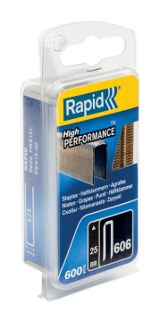 Rapid Zımba Teli 606 Serisi 25 mm Galvaniz Reçine Kaplı (1 Pkt/3600 Adet)
