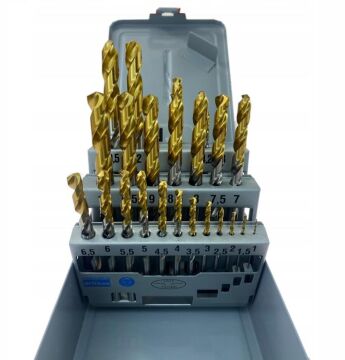 YG-1 Gold-P HSS-Co/Tin 1-10.5 mm Metal Paslanmaz Ondalıklı Matkap Ucu Seti 24 Parça