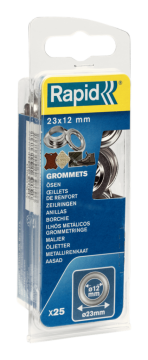Rapid 2 Prç 12mm Kuşgözü Delik Halka 25Ad