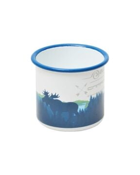 NURGAZ Campout Emaye Kupa Bardak (Beyaz-Doğa)