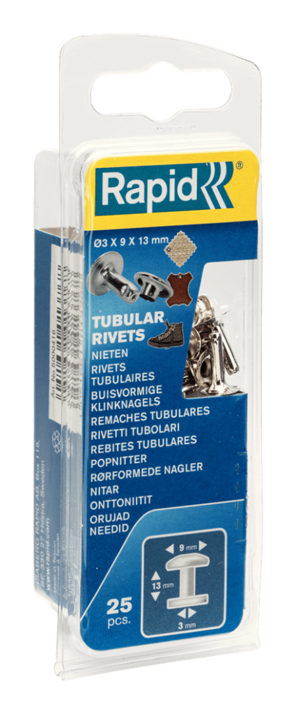 Rapid Perçin Boru Şekilli 9x3x13 mm Çap 10x3 Alüminyum (1 Pkt/25 Adet)