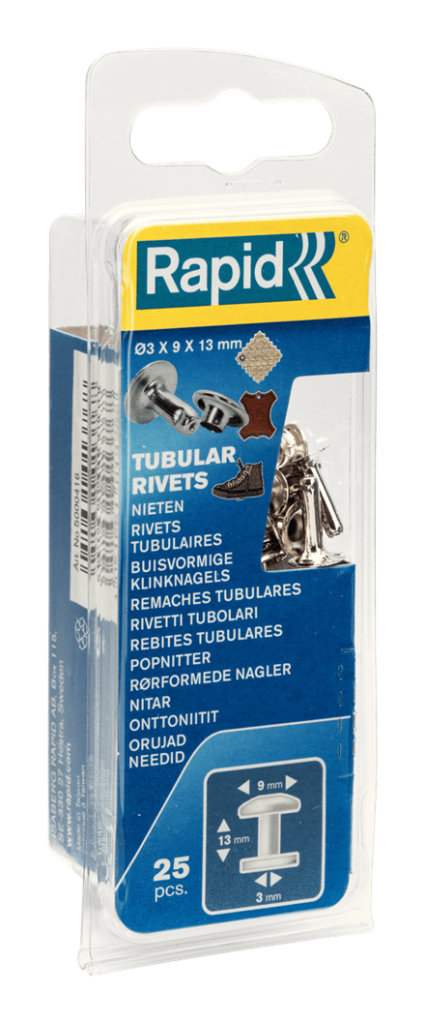 Rapid Perçin Boru Şekilli 9x3x13 mm Çap 10x3 Alüminyum (1 Pkt/25 Adet)