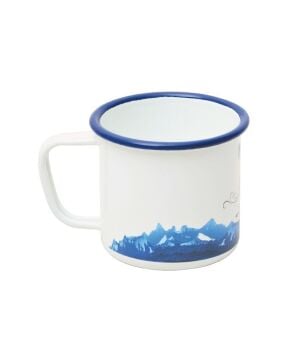 NURGAZ Campout Emaye Kupa Bardak (Beyaz-Bear)