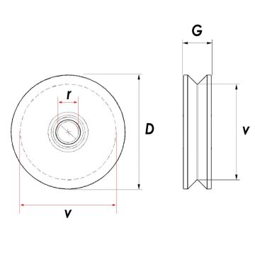 RM090 Tablasız Kepsiz Ray Makarası 90 mm