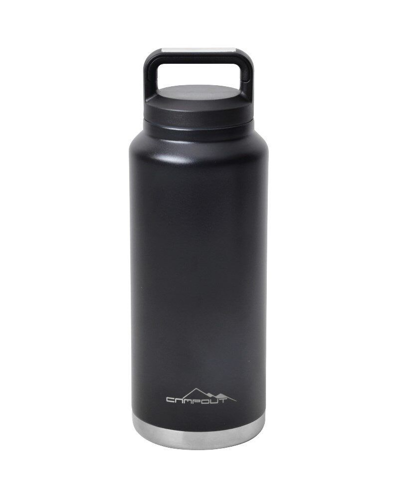 NURGAZ Campout Çift Katmanlı Termos Siyah 1000 ml (NG 163)