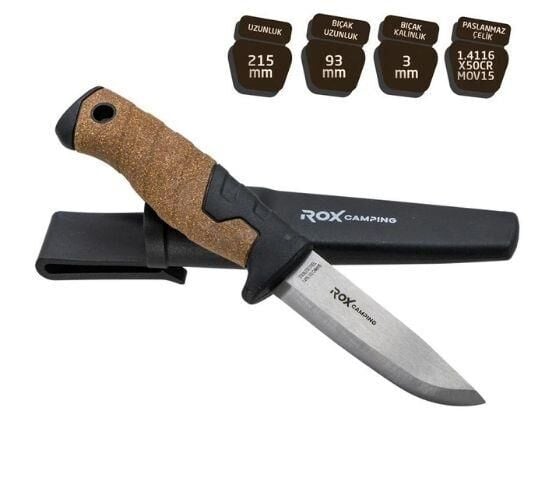 Rox Camping Bushcraft Pro Paslan Çelik Kamp Bıçak
