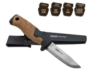 Rox Camping Bushcraft Pro Paslan Çelik Kamp Bıçak