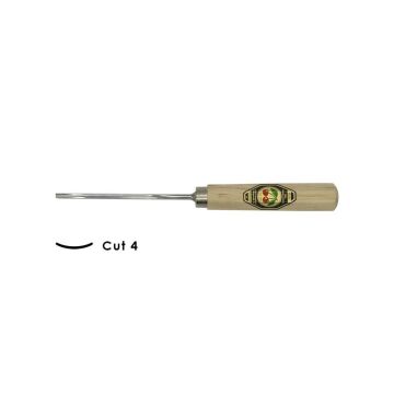 Kirschen Düz Oluklu Ağız Oyma Iskarpelası Cut4 - 4mm