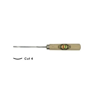 Kirschen Düz Oluklu Ağız Oyma Iskarpelası Cut4 - 4mm