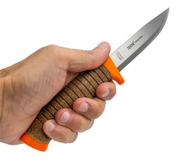 Rox Camping 0321 Bushcraft Plus Paslanmaz Çelik Kamp Bıçağı (Turuncu)