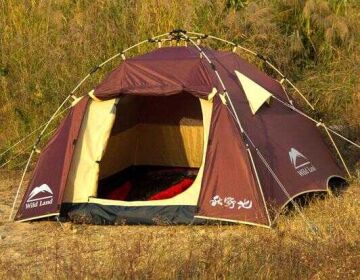 WILDLAND Mini Moon Üç Mevsim İki Kişilik Otomatik Kamp Çadırı