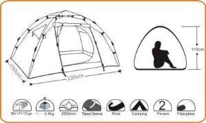 WILDLAND Mini Moon Üç Mevsim İki Kişilik Otomatik Kamp Çadırı