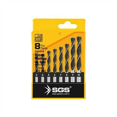 SGS 8 Parça Ahşap Matkap Ucu Seti (SGS1416)