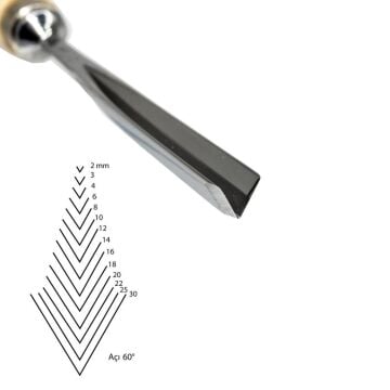 Kirschen Düz V Ağız Oyma Iskarpelası Cut41 - 12mm