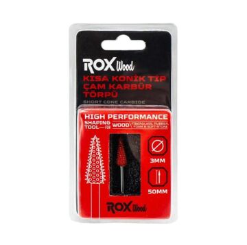Rox Wood 0277 Karbür Kısa Konik Çam Tip Ahşap Şekillendirme Törpü