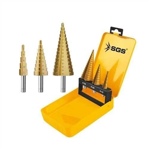 SGS HSS Kademeli Matkap Ucu Seti 4-12 / 4-20 / 4-32 mm