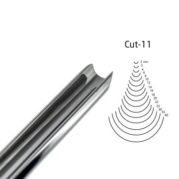 KIRSCHEN  Two Cherries Düz Tip Geniş Oluklu Iskarpela 10 mm Cut11 (3111010)