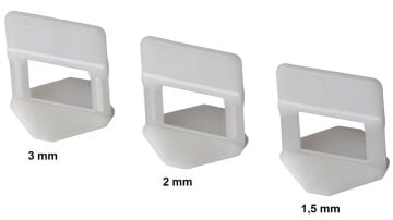 KRİSTAL Fayans - Seramik Seviye Klipsi 1.5 mm (250'li Paket)