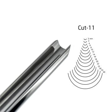 Kirschen Düz Oluklu Ağız Oyma Iskarpelası Cut11 - 8mm