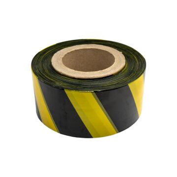 Emniyet Şeridi Sarı Siyah İkaz Bandı Büyük Boy 7.5cm 500Mt