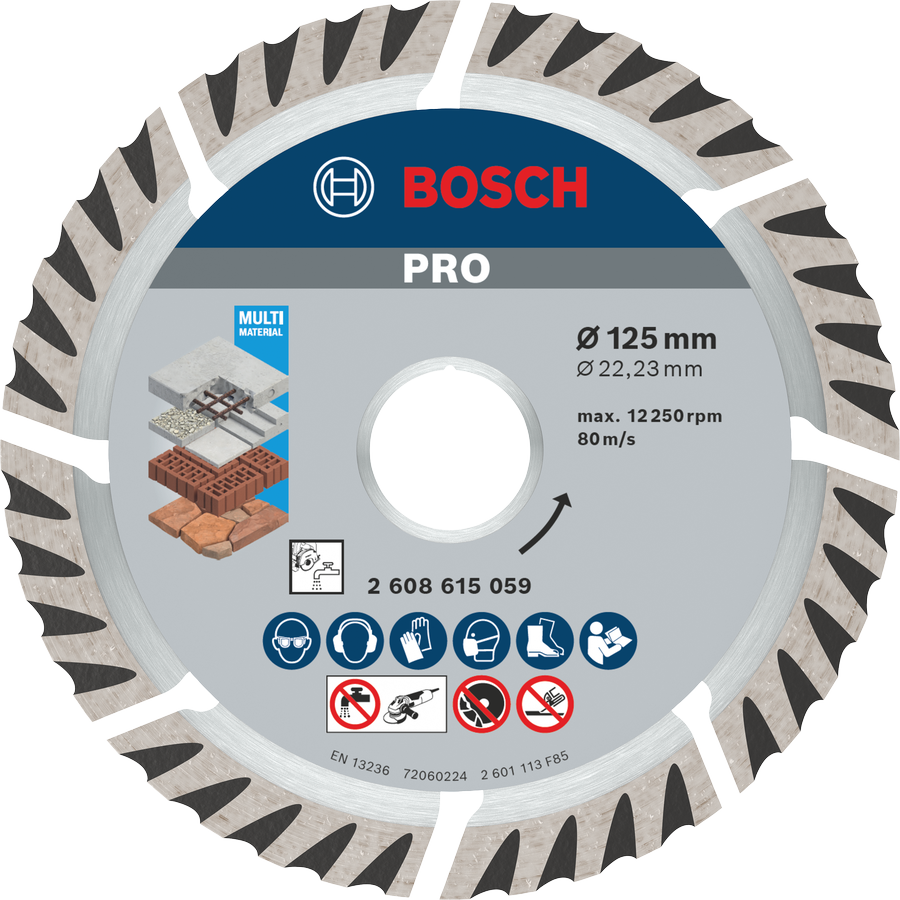 BOSCH 125 mm Universal Beton-Yapı Malzemeleri için Elmas Testere