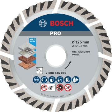 BOSCH 125 mm Universal Beton-Yapı Malzemeleri için Elmas Testere