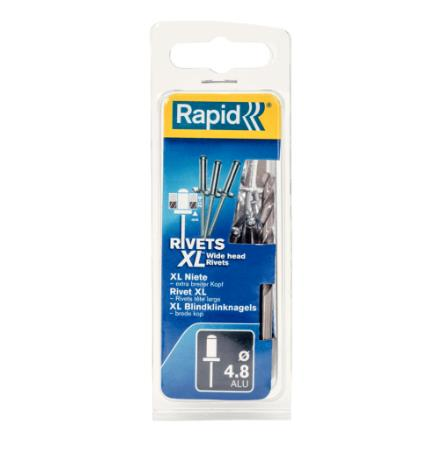 Rapid Perçin Standart 4,8x10 mm Alüminyum (1 Pkt/100 Adet)