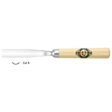 Kirschen Düz Oluklu Ağız Oyma Iskarpelası Cut8 - 10mm
