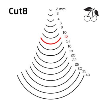 Kirschen 3108012 Düz Oluklu Ağız Oyma Iskarpela Cut8 - 12mm