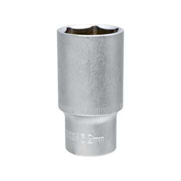 6459 Altı Köşe 1/2'' Uzun Derin Lokma Anahtar 32 mm