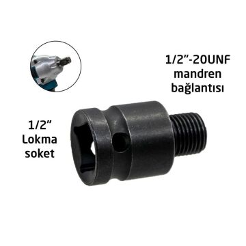 6262 1/2'' Somun Sökme Mandren Adaptörü 1/2''-20UNF