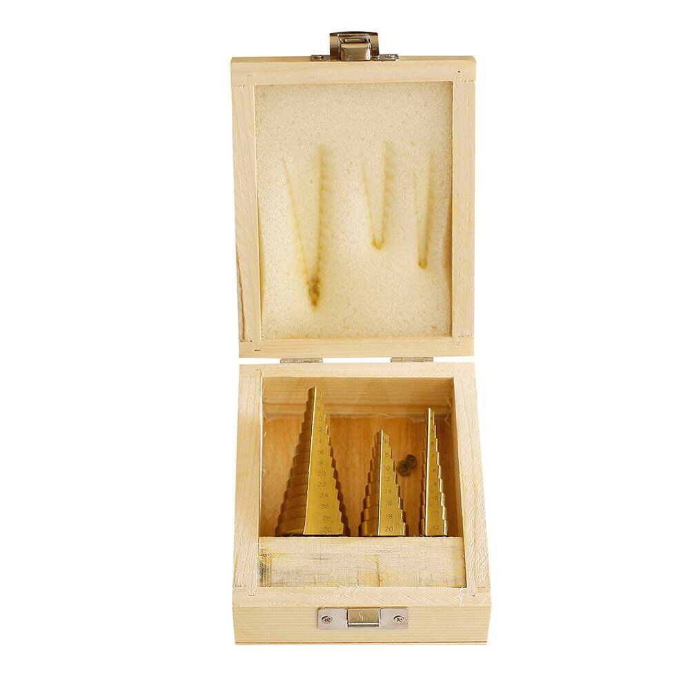 LEO Kademeli Sac Delme Takımı 3 Parça Tin Kaplama