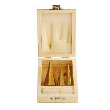 LEO Kademeli Sac Delme Takımı 3 Parça Tin Kaplama