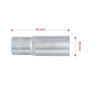 6457 Altı Köşe 1/2'' Uzun Derin Lokma Anahtar 21 mm