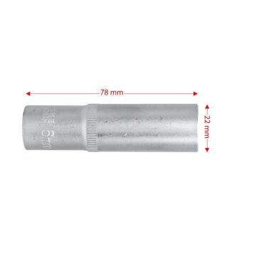 6460 Altı Köşe 1/2'' Uzun Derin Lokma Anahtar 16 mm