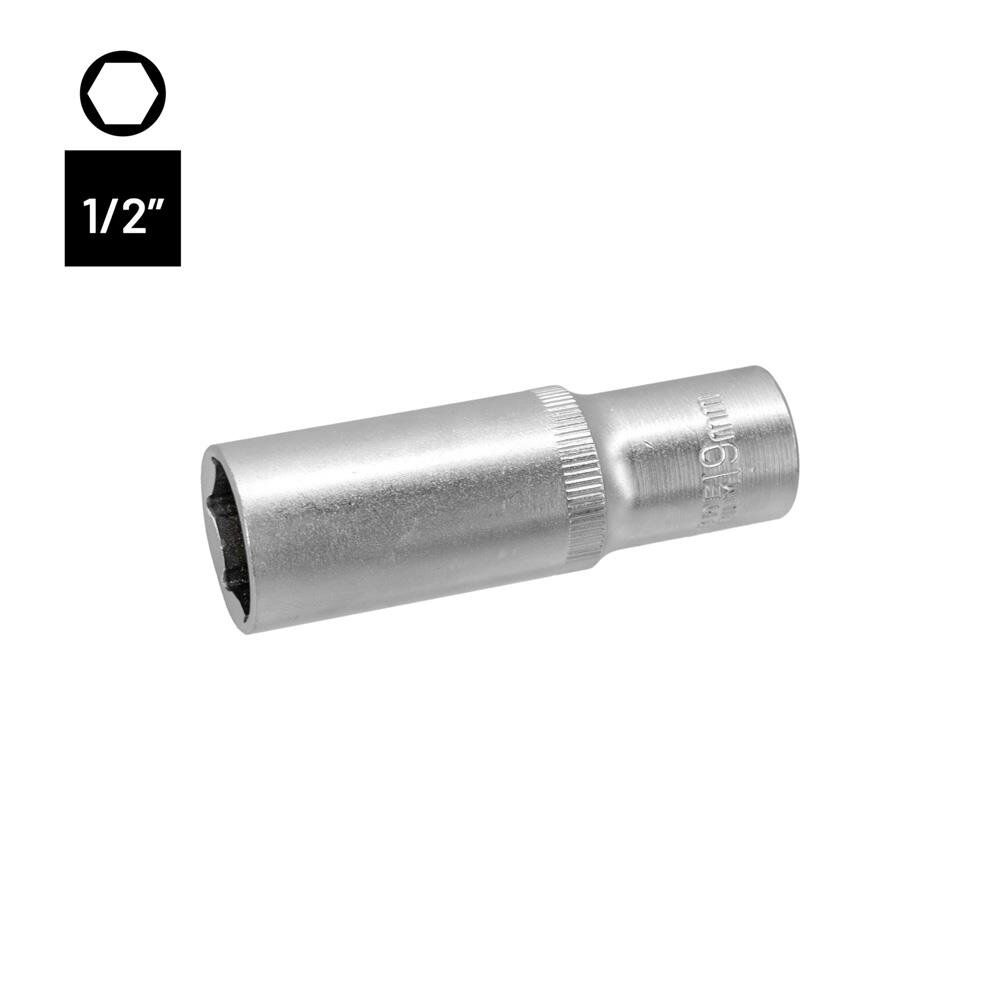 6456 Altı Köşe 1/2'' Uzun Derin Lokma Anahtar 19 mm