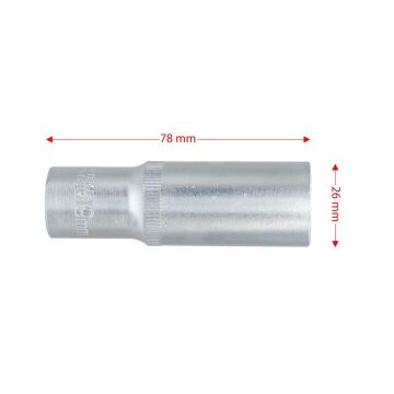 6456 Altı Köşe 1/2'' Uzun Derin Lokma Anahtar 19 mm