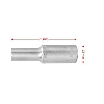 6453 Altı Köşe 1/2'' Uzun Derin Lokma Anahtar 10 mm