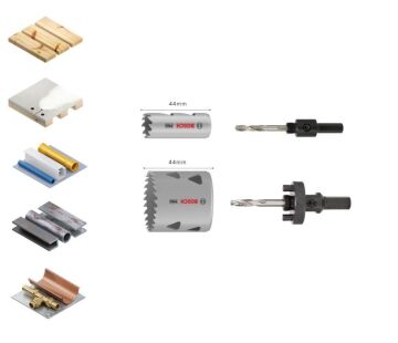 BOSCH PRO 17 Parça HSS-Bimetal Panç - Delik Açma Seti Ahşap ve Metal için